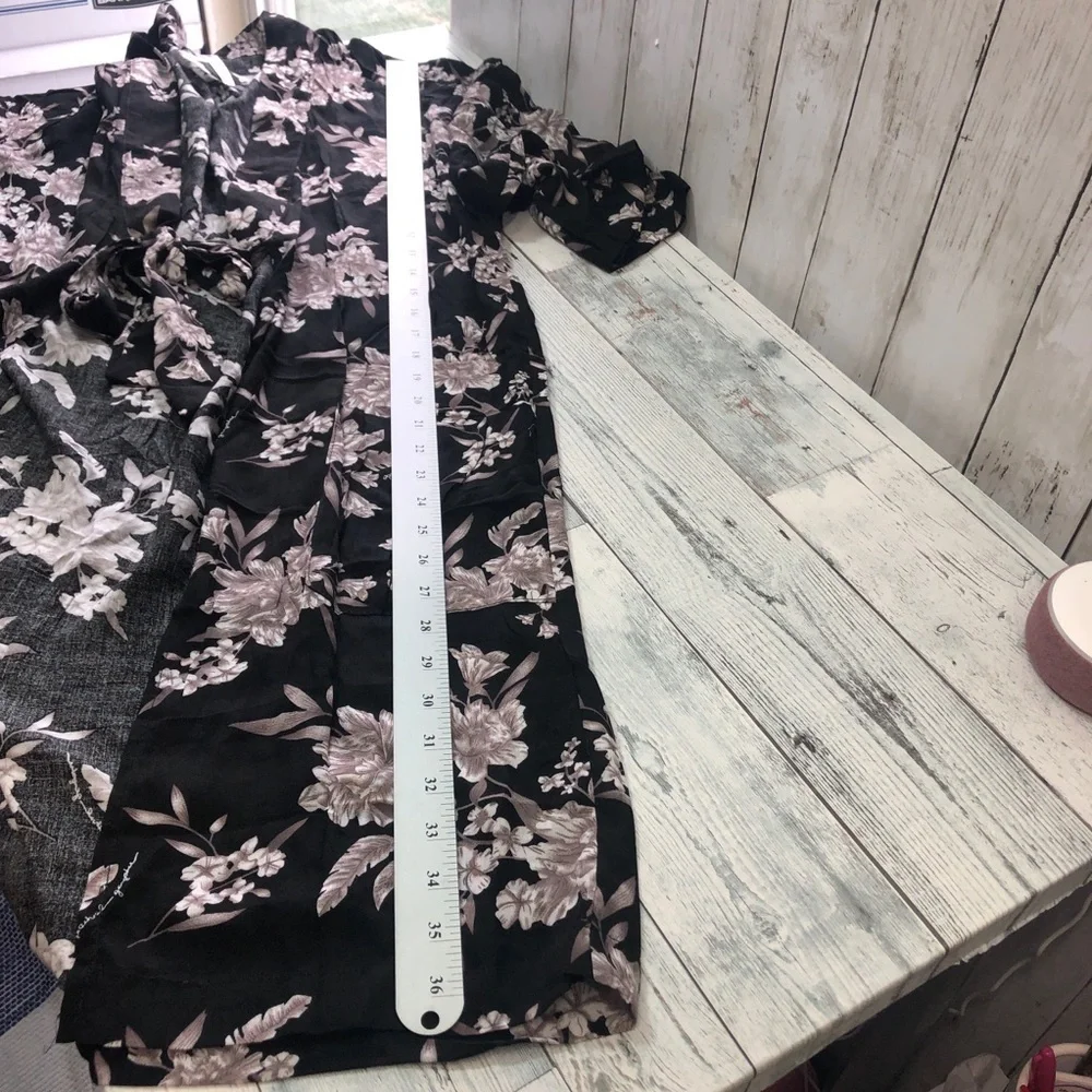 Spiritual Gangster Maya Tie Front Floral Kimono OS